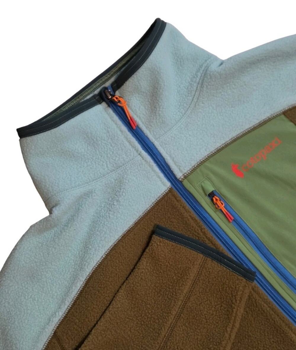 Cotopaxi Men's Abrazo Half-Zip Colorblock Mockneck Fleece Jacket SZ M